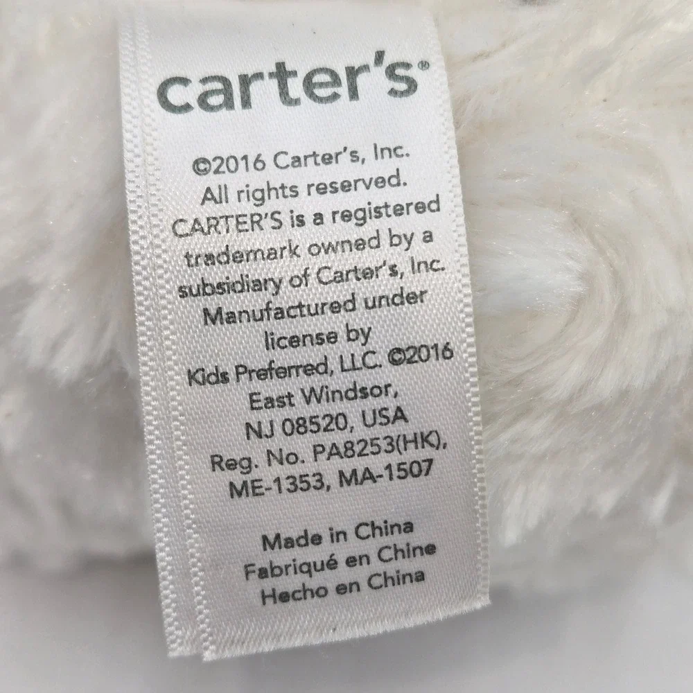 Carter's‎ White Lamb Musical Plush Stuffed Animal Soft Sheep Toy Kids Preferred